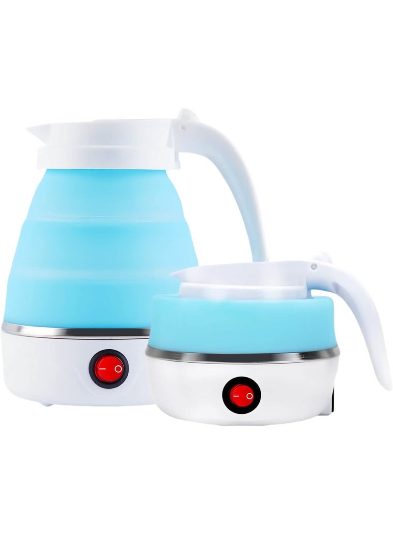 600ml Portable Foldable Electric Travel Kettle with Food Grade Silicone Compact Collapsible Design for Camping Outdoor Travel Hotel Office and Everyday Hot Beverage Preparation - Image 1