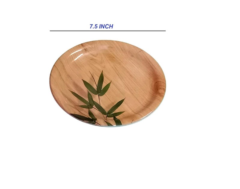 Servewell Melamine Quarter Serving Plate Set of 4 Bamboo Delite - Image 2