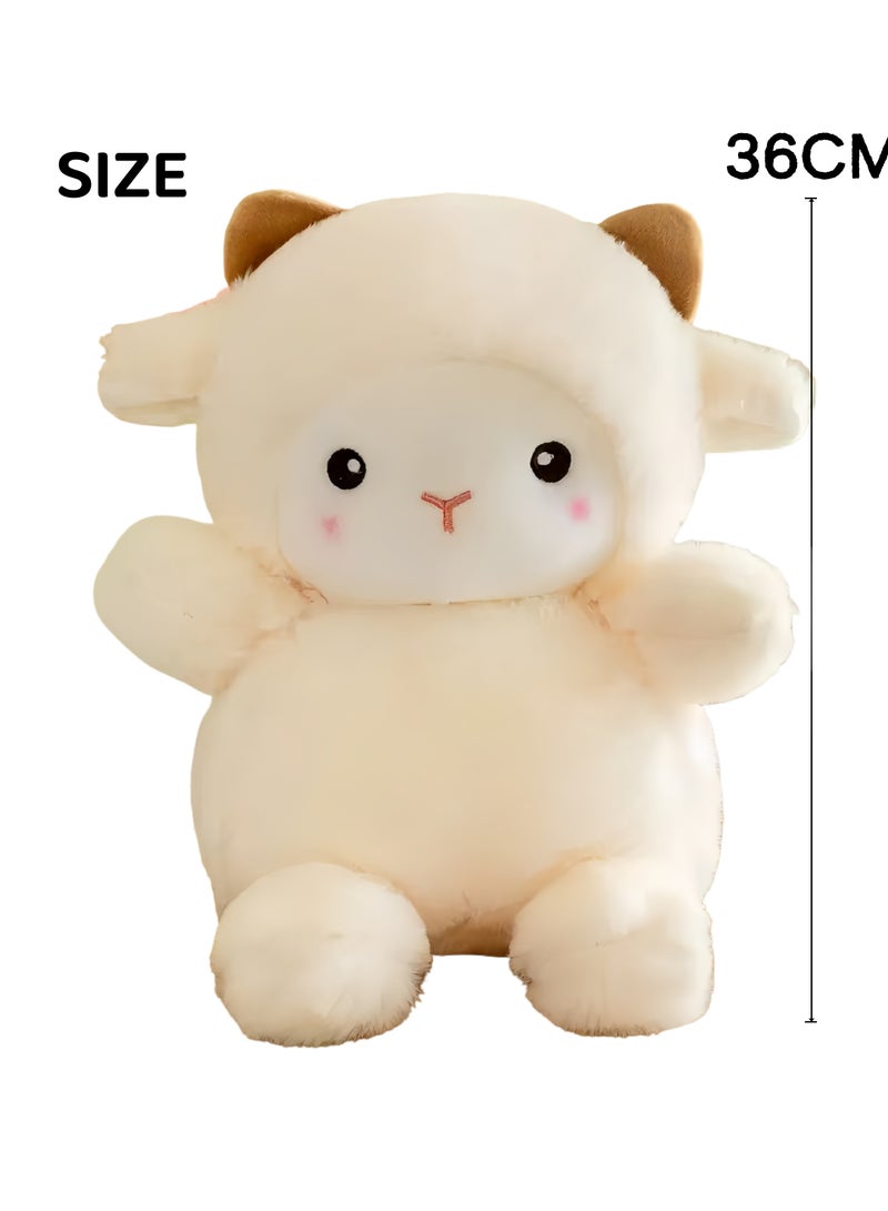 36cm Cute Lamb Plush Doll - Soft Fluffy Plush Toy, Ideal Graduation/Birthday Gift for Kids - Image 2