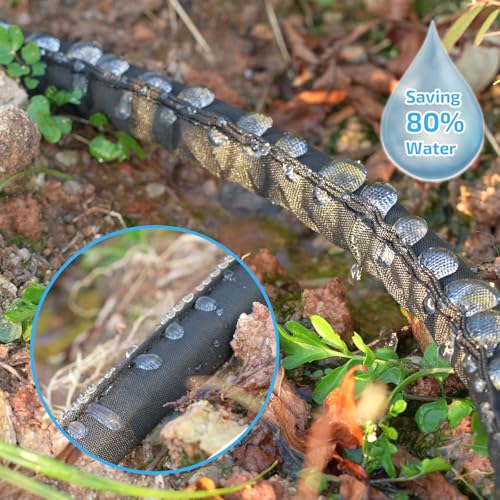 LINEX Garden Flat Soaker Hose 1/2" x 15 ft for Garden Beds Drip Irriagtion Hoses Heavy Duty Save Water 80% - Image 3