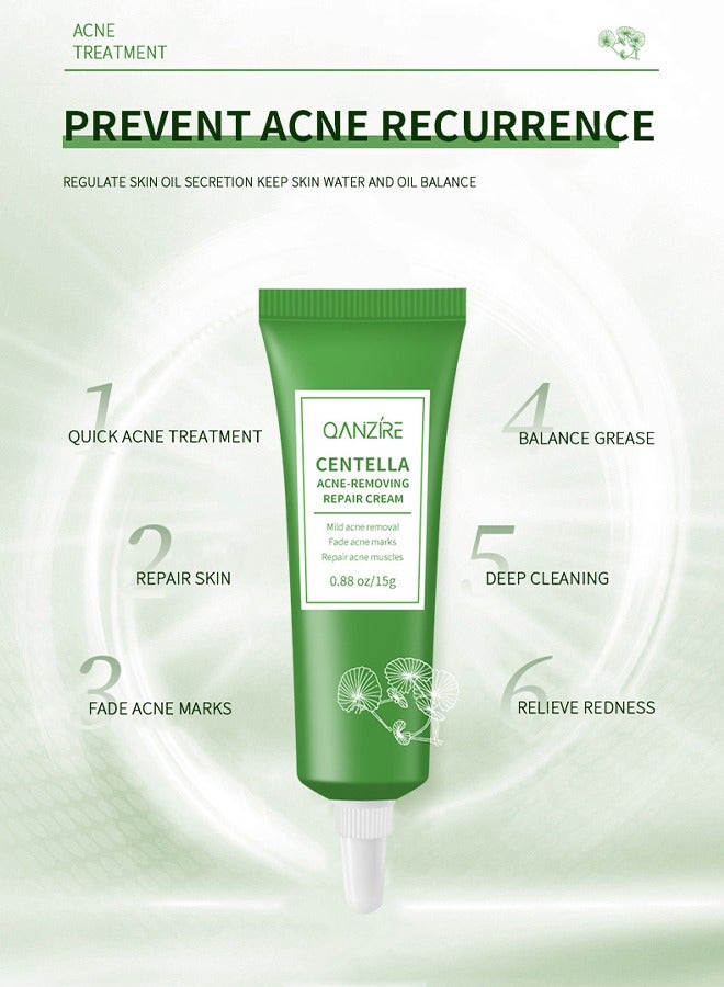 QANZIRE Acne-Removing Repair Cream, Acne Removal Acne Pimple Repair Cream, Natural Cystic Acne Treatment, Premium Acne Scar Cream And Pimple Remover (15g) - Image 2