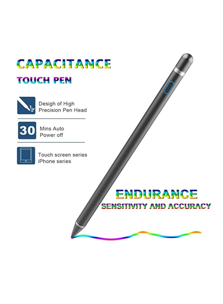 DUSALA Styles Pen Digital Pencil Fine Point Active Pen for Touch Screens,Compatible with iPhone iPad and Other Tablets (Black) - Image 2