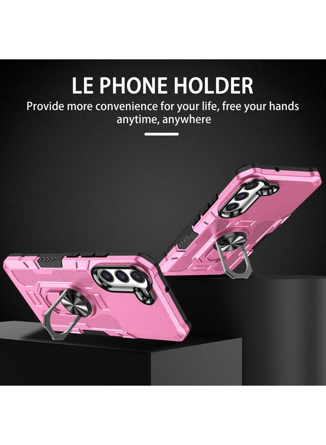 اس-توب جراب لهاتف Samsung Galaxy S21 5G مع حامل حلقي وغطاء هاتف هجين - Image 2