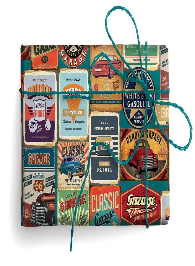arkamii Premium Wrapping Paper Set of 4 Sheets Size 34 x 25 Inch Garage Cars Man Gift Wrap (18-9226) - Image 2