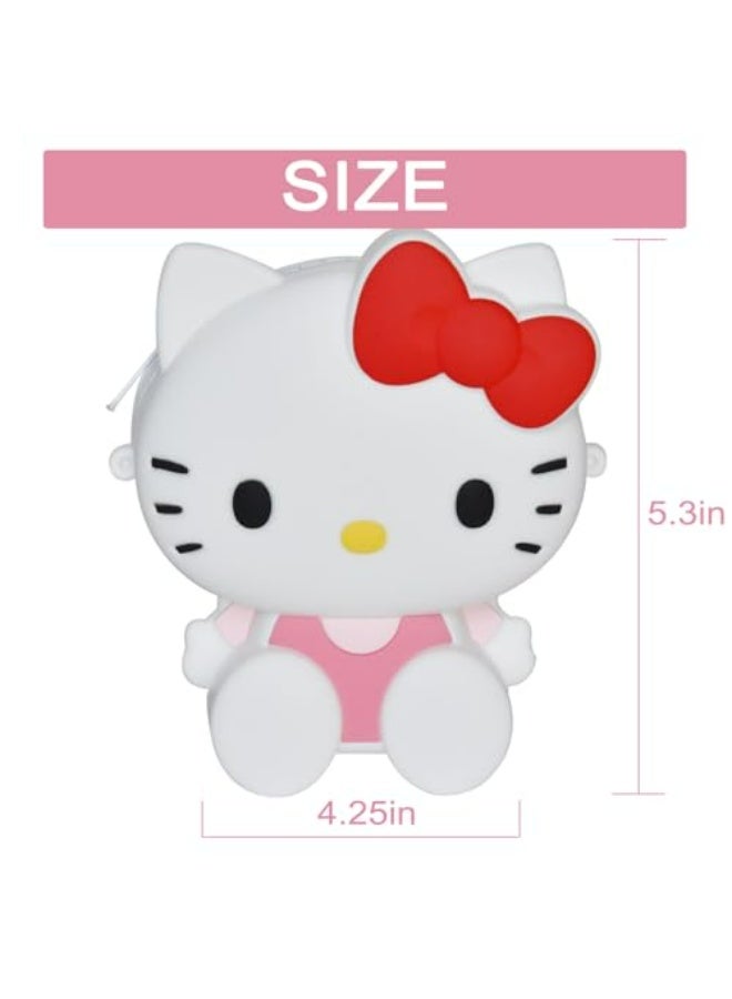 Hello Kitty Kawaii Crossbody Handbag with Adjustable Shoulder Strap, Zipper Cute Mini Anime Coin Wallet - Image 3