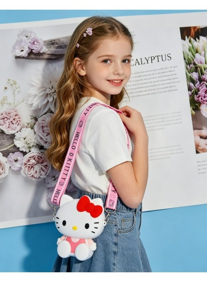 Hello Kitty Kawaii Crossbody Handbag with Adjustable Shoulder Strap, Zipper Cute Mini Anime Coin Wallet - Image 5