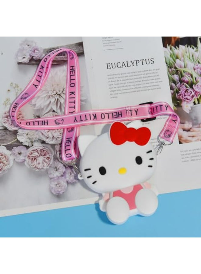 Hello Kitty Kawaii Crossbody Handbag with Adjustable Shoulder Strap, Zipper Cute Mini Anime Coin Wallet - Image 2