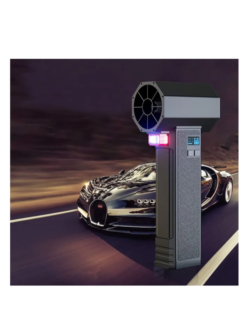 دوسالا مروحة توصيل توربو جيت مع ضوء LED - بطارية قابلة للشحن بسعة 4000 مللي أمبير، 3 مستويات سرعة، مروحة متعددة الوظائف محمولة للاستخدام في المكتب، الطاولة، الحائط، والوقوف - منفاخ هواء قوي لتنظيف المنزل، المكتب، السيارة، والمساحات الخارجية - الطراز TF64  - Image 1