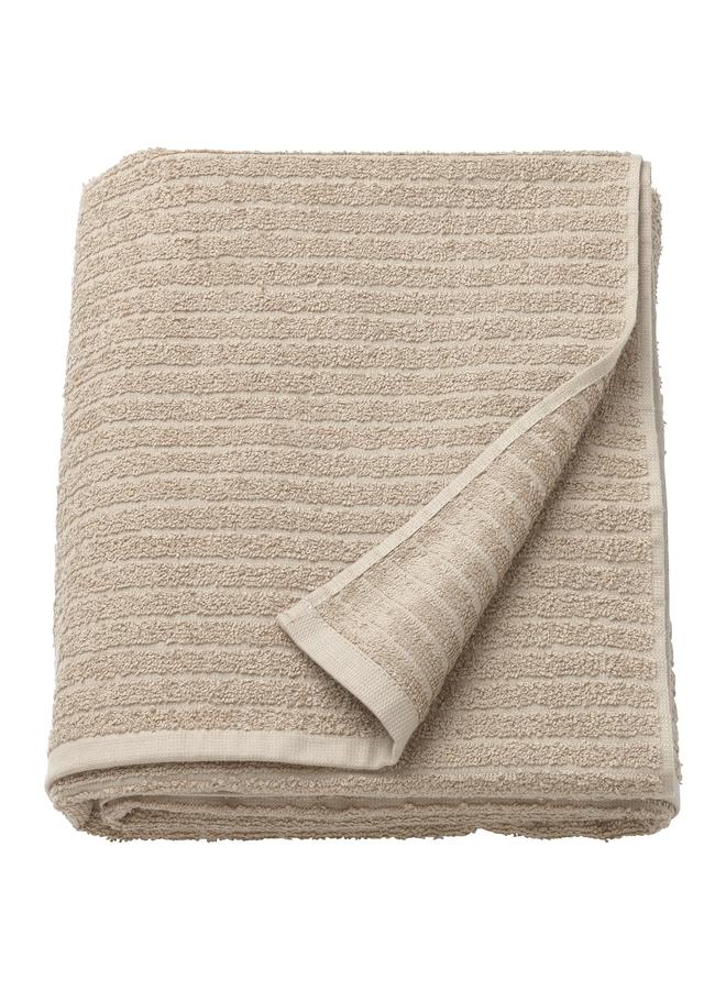 Bath sheet, light beige, 100x150 cm  - Image 1