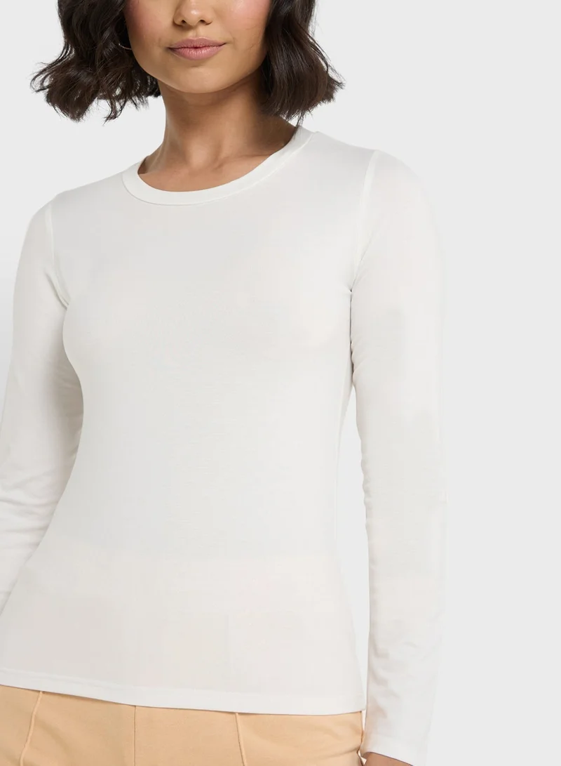 Ginger Basics Scoop Neck Long Sleeves Top