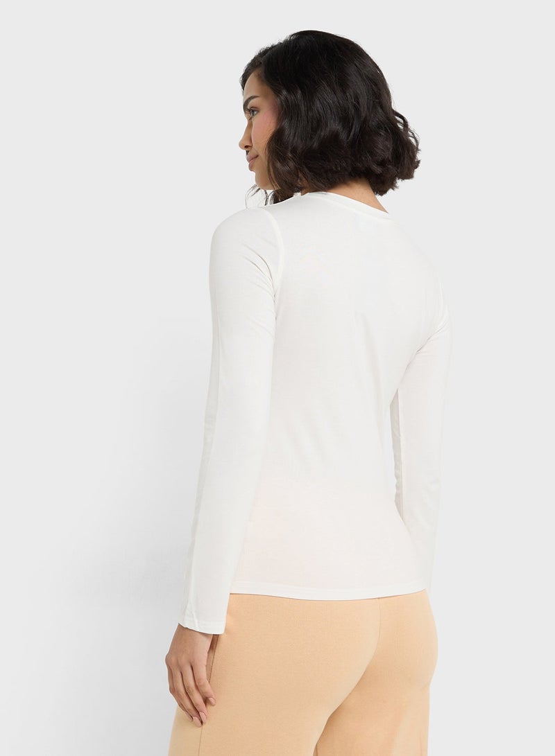 Ginger Basics Scoop Neck Long Sleeves Top - Image 2