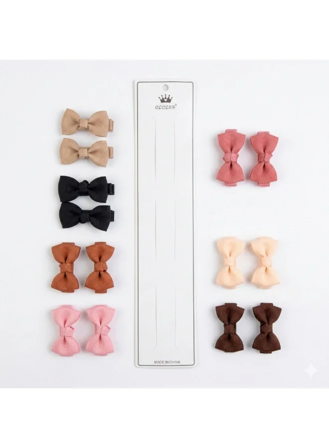 بامبيميسي Pastel Dreams Grosgrain Bow Clip Set (12-Piece)