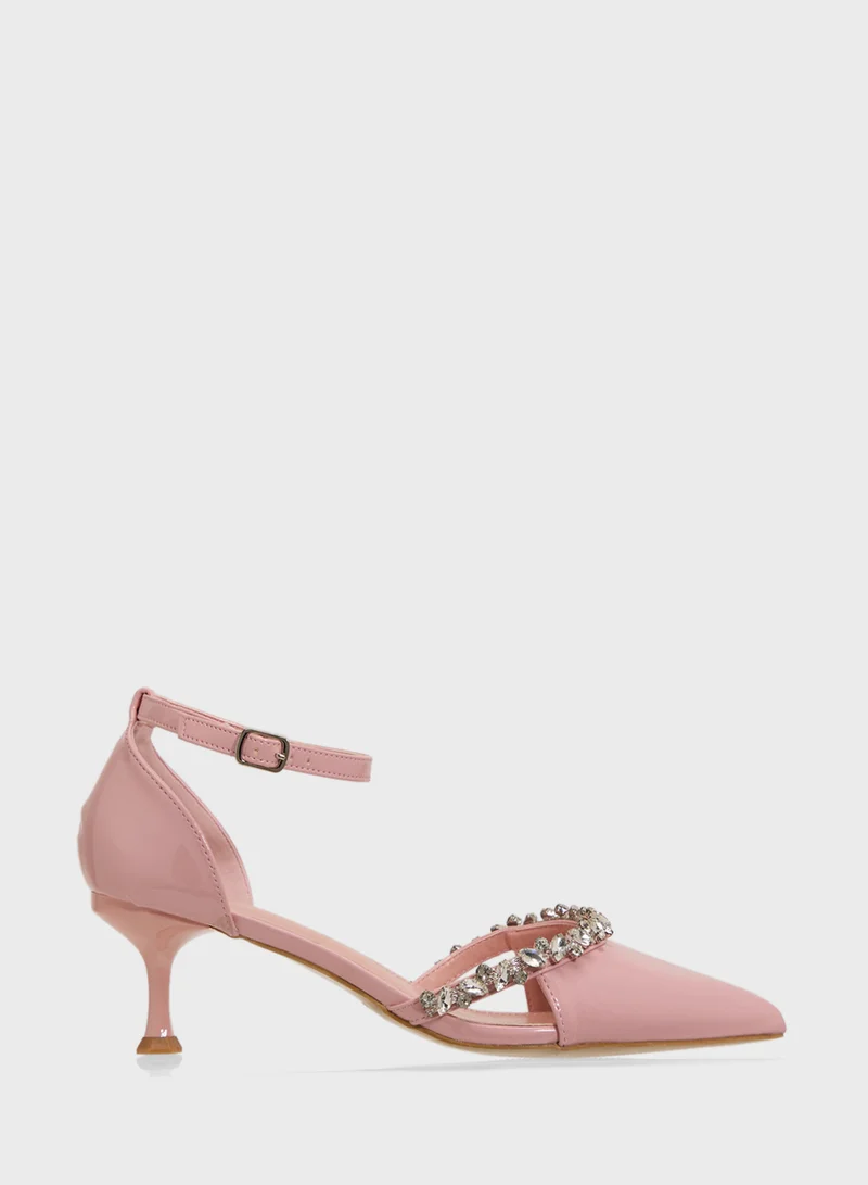 ELLA Diamante Heeled Pump