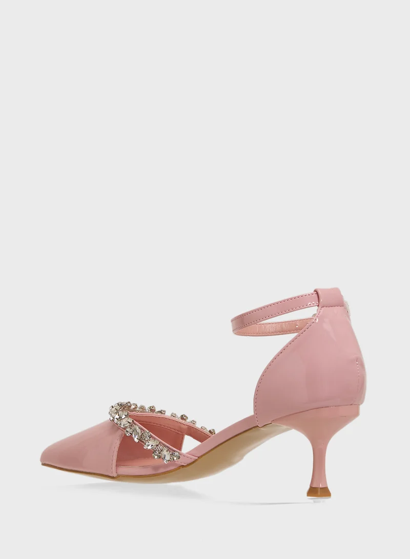 ELLA Diamante Heeled Pump
