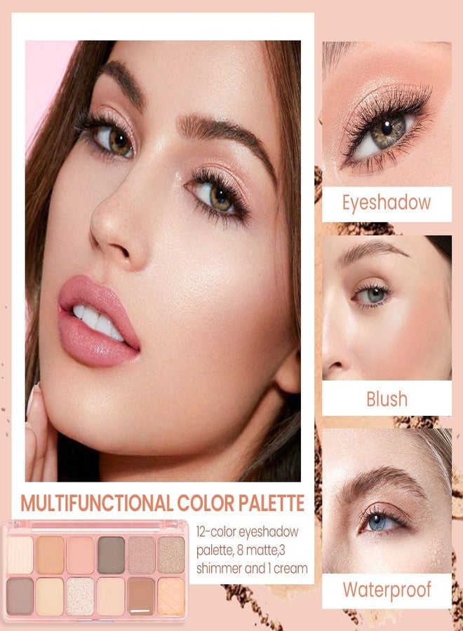 AMY'S DIARY 12Color Light Pink Purple Eyeshadow Palette, Long-Lasting, and Highly Pigmented. Elevate Your Eye Makeup- Unleash Your Unique Style (05#) - Image 3