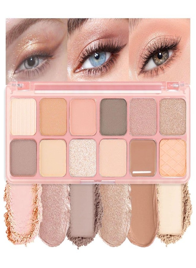 AMY'S DIARY 12Color Light Pink Purple Eyeshadow Palette, Long-Lasting, and Highly Pigmented. Elevate Your Eye Makeup- Unleash Your Unique Style (05#) - Image 1