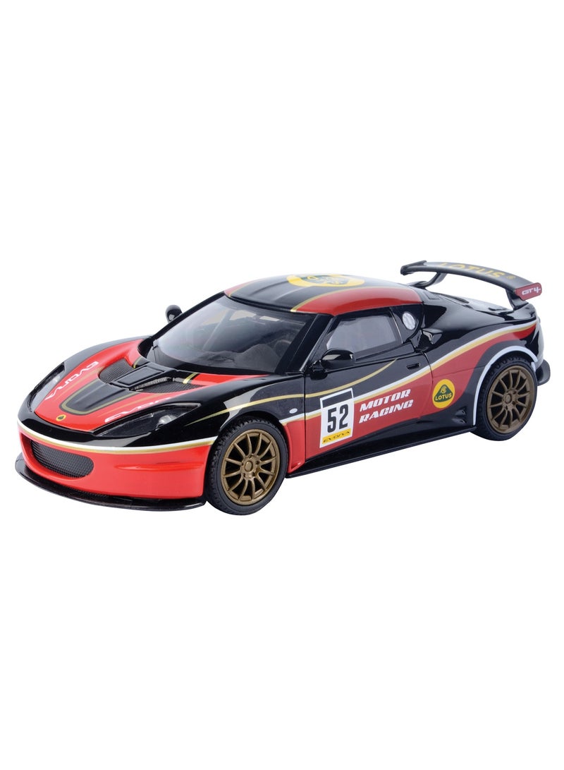 موتور ماكس 1:24 – نموذج سيارة لوتس إيفورا GT4 GT ريسينغ دايكاست أحمر وأسود