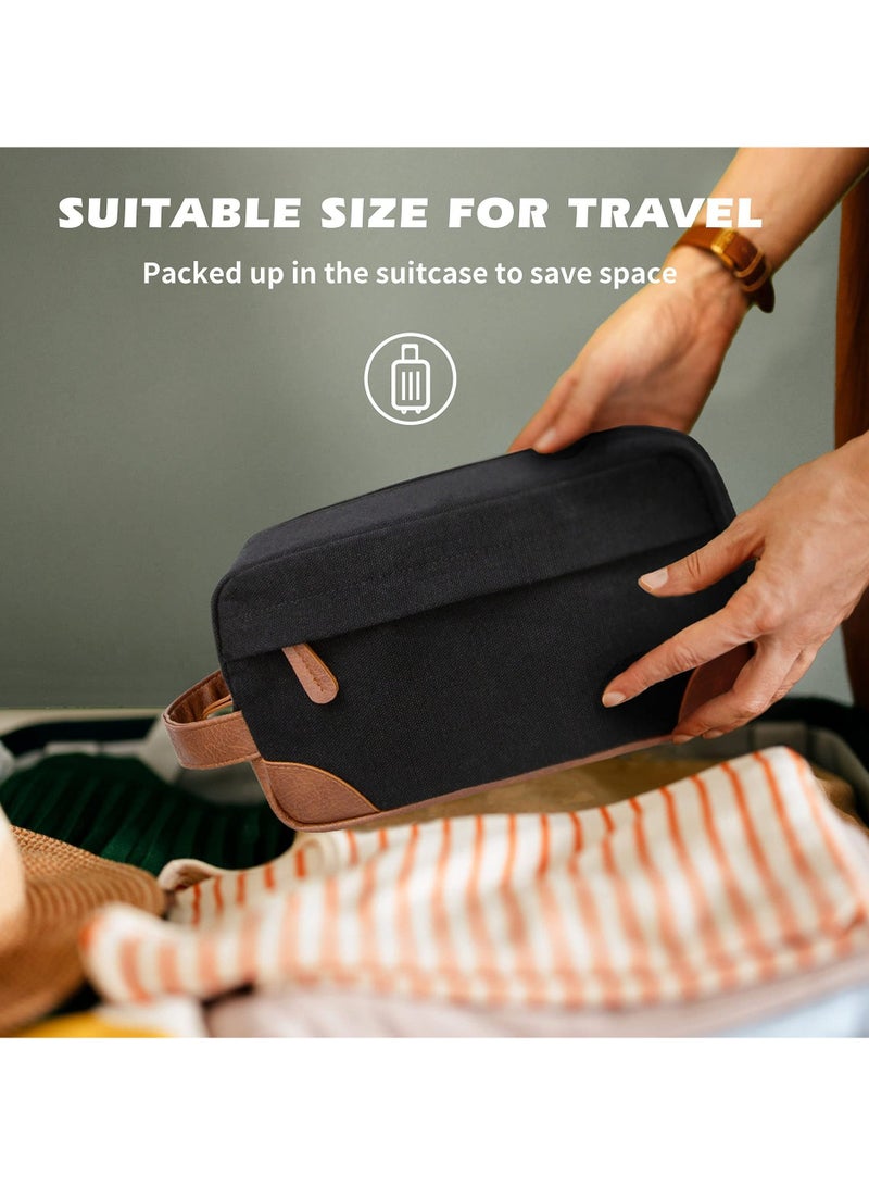 Generic Toiletry Bag Hanging Dopp Kit for Men, Water Resistant Shaving Bag with Large Capacity, Travel waterproof (Black)  - Image 3