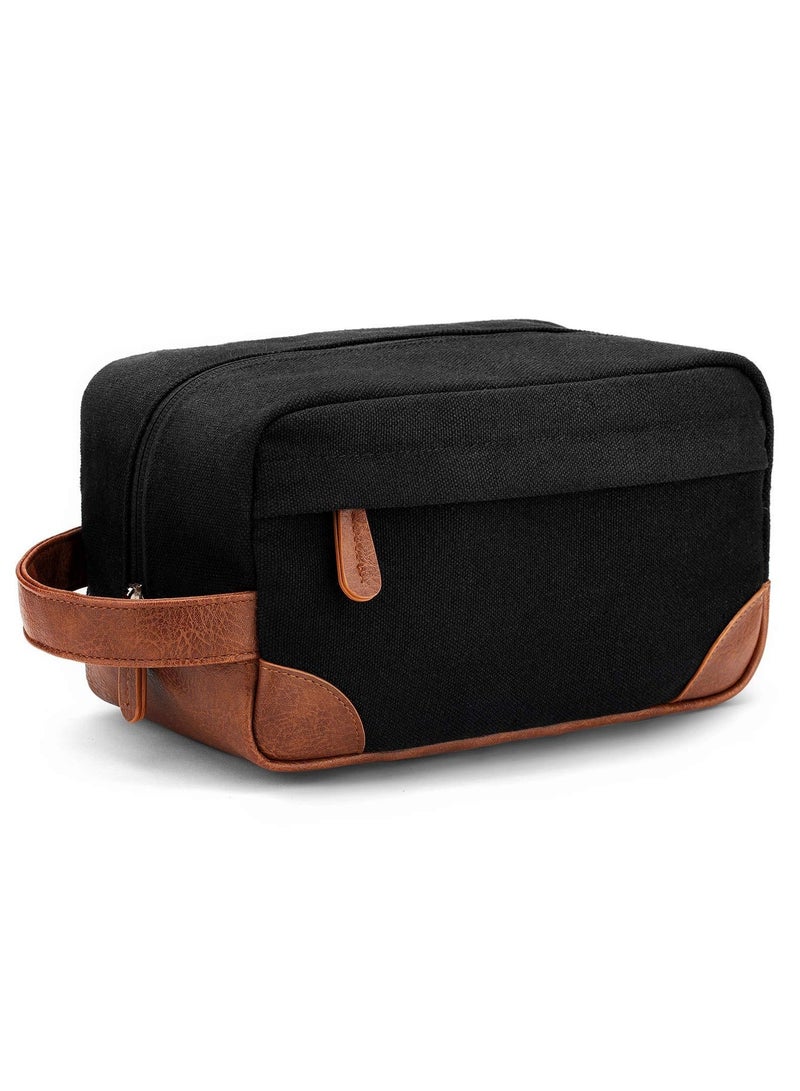 Generic Toiletry Bag Hanging Dopp Kit for Men, Water Resistant Shaving Bag with Large Capacity, Travel waterproof (Black)  - Image 1