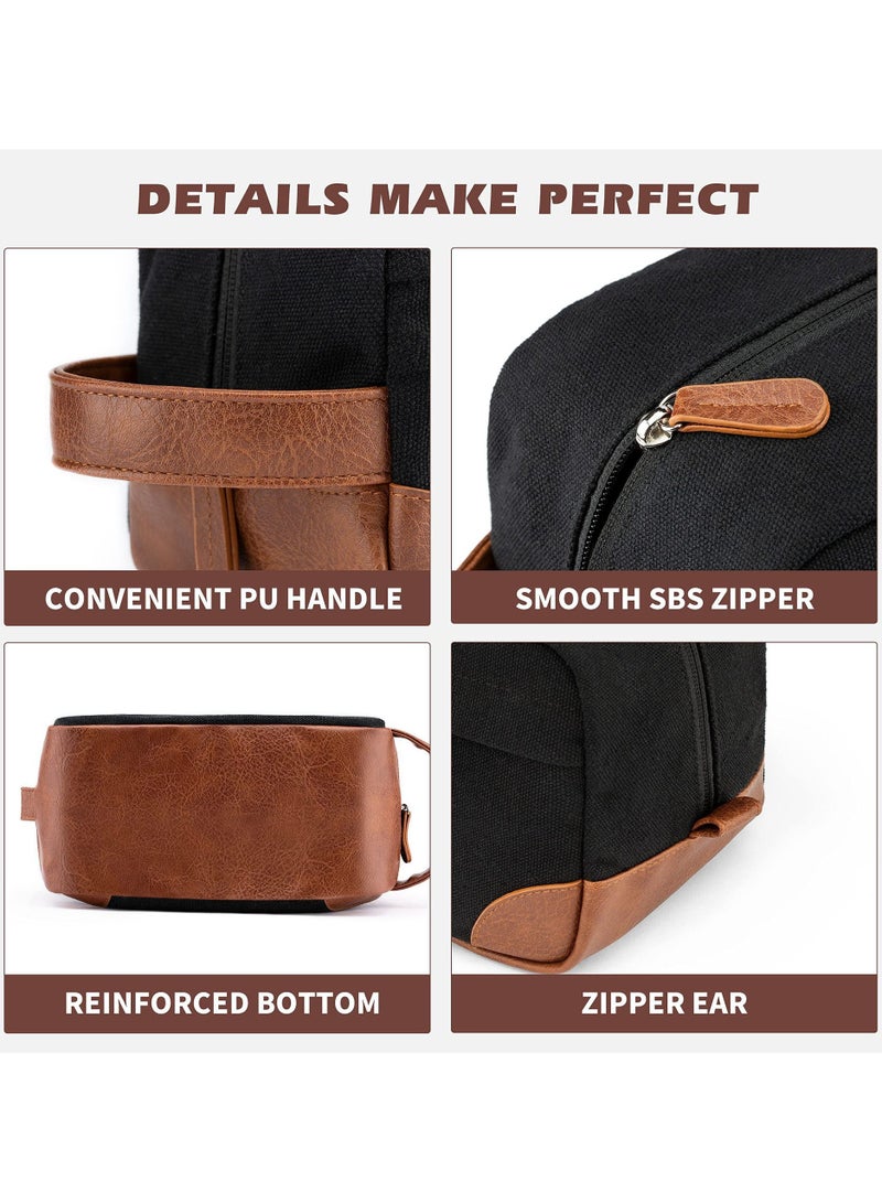 Generic Toiletry Bag Hanging Dopp Kit for Men, Water Resistant Shaving Bag with Large Capacity, Travel waterproof (Black)  - Image 5
