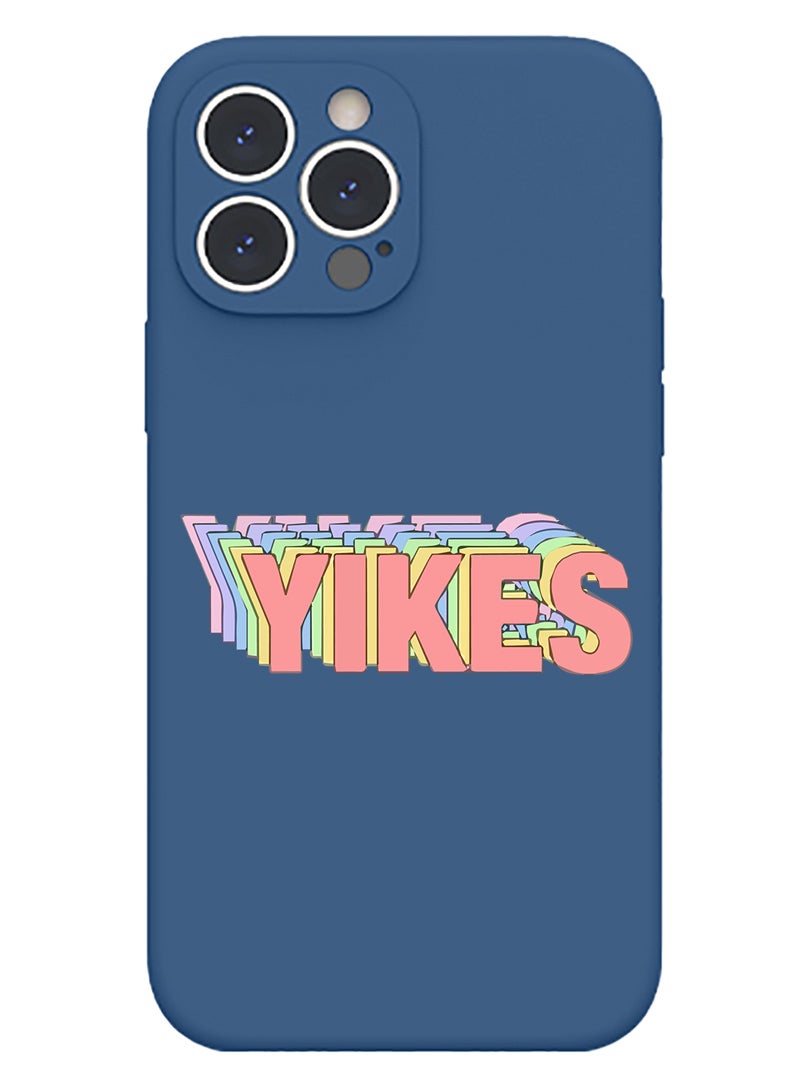 Theodor Protective Slim Fit Case Liquid Silicone Cover with Full Body Protection Anti-Scratch Shockproof Case For iPhone 13 Pro Max Blue  - You are here copy - Image 1