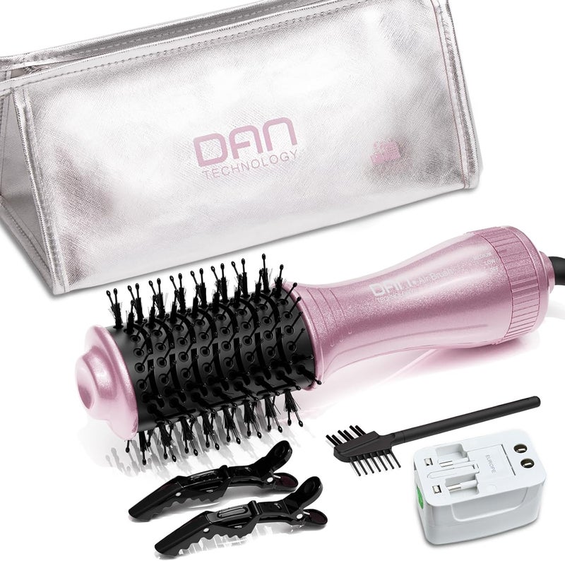 DAN Technology Dual Voltage Hair Dryer Brush2 inch Blow Dryer BrushSmall Brush Hair dryers for 110V120V220V240V European and Travel Use