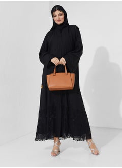 Rosette Abaya Elegant Abaya With Datil embroidery Design  - Image 4
