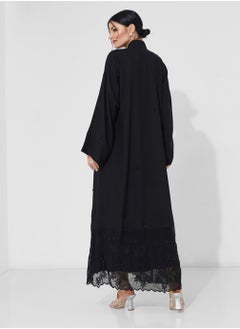 Rosette Abaya Elegant Abaya With Datil embroidery Design  - Image 3