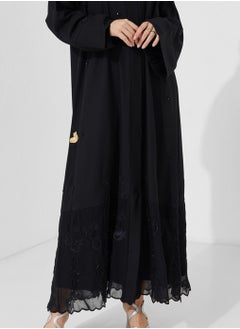 Rosette Abaya Elegant Abaya With Datil embroidery Design  - Image 2