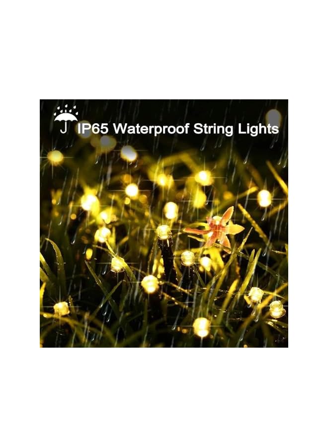 The Bros Solar String Lights,12M 100LED Waterproof Solar Led String Lights with 8 Lighting Modes for Outdoor, Patio, Canopy, Fairy Garden, Wedding, Holiday Party,IP65 Waterproof Patio Lights (1 Pack) - Image 3
