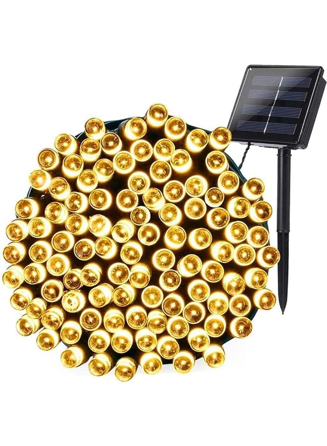 The Bros Solar String Lights,12M 100LED Waterproof Solar Led String Lights with 8 Lighting Modes for Outdoor, Patio, Canopy, Fairy Garden, Wedding, Holiday Party,IP65 Waterproof Patio Lights (1 Pack) - Image 1