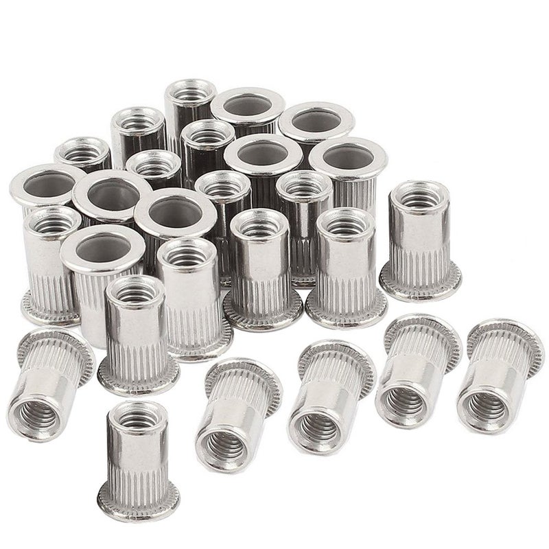 Sprite Science 30PCs 1/4"-20 Stainless Steel Rivet Nuts Nutsert Threaded Rivet Insert Rivnuts 1/4-20UNC - Image 1