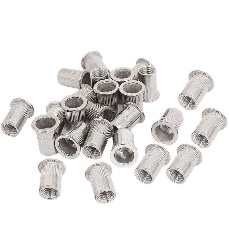 Sprite Science 30PCs 1/4"-20 Stainless Steel Rivet Nuts Nutsert Threaded Rivet Insert Rivnuts 1/4-20UNC - Image 2