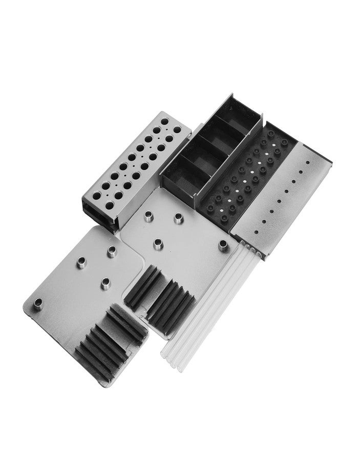EVTSCAN 200x170x160 mm Compact Desktop Small Tool Holder Organizer, with 18 Holes and 4 Compartments, ABS Plastic Easy Assembly Workbench Tool Rack for Screwdriver, Wrench, Plier - Image 4