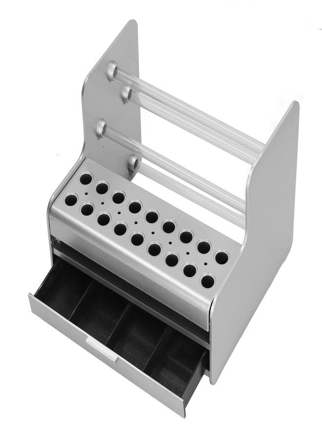 EVTSCAN 200x170x160 mm Compact Desktop Small Tool Holder Organizer, with 18 Holes and 4 Compartments, ABS Plastic Easy Assembly Workbench Tool Rack for Screwdriver, Wrench, Plier - Image 1