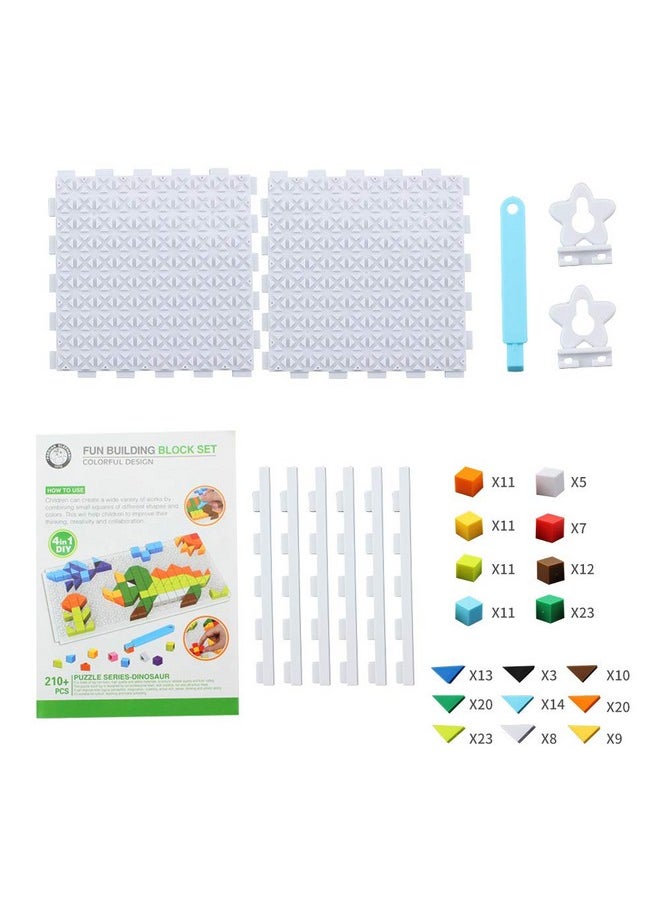 Vibgyor Vibes Vibgyor Vibes 210 Pc DIY Dinosaur Building Blocks Jigsaw Puzzle  - Image 5