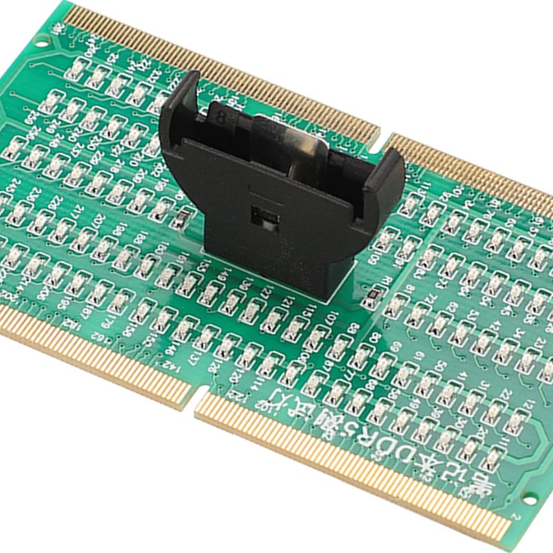 بطاقة اختبار فتحة ذاكرة الرام (RAM) من نوع كرت печат (PCB) بطاقة اختبار تشخيصية لأجهزة المحمول (Notebook) للوحة الأم ذات واجهة DDR5 بمؤشر LED - Image 3