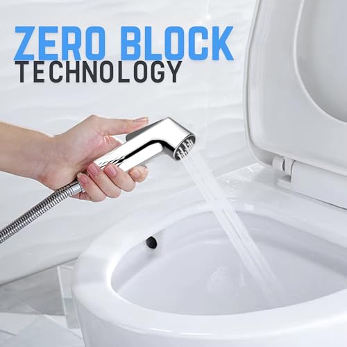 Marcoware Jet Spray Pipe for Toilet - Self Cleaning Health Faucet for Toilet with Zero Block Technology, Efficient Jet Spray System for Ultimate Hygiene and Convenience, Chrome Finish - Image 3