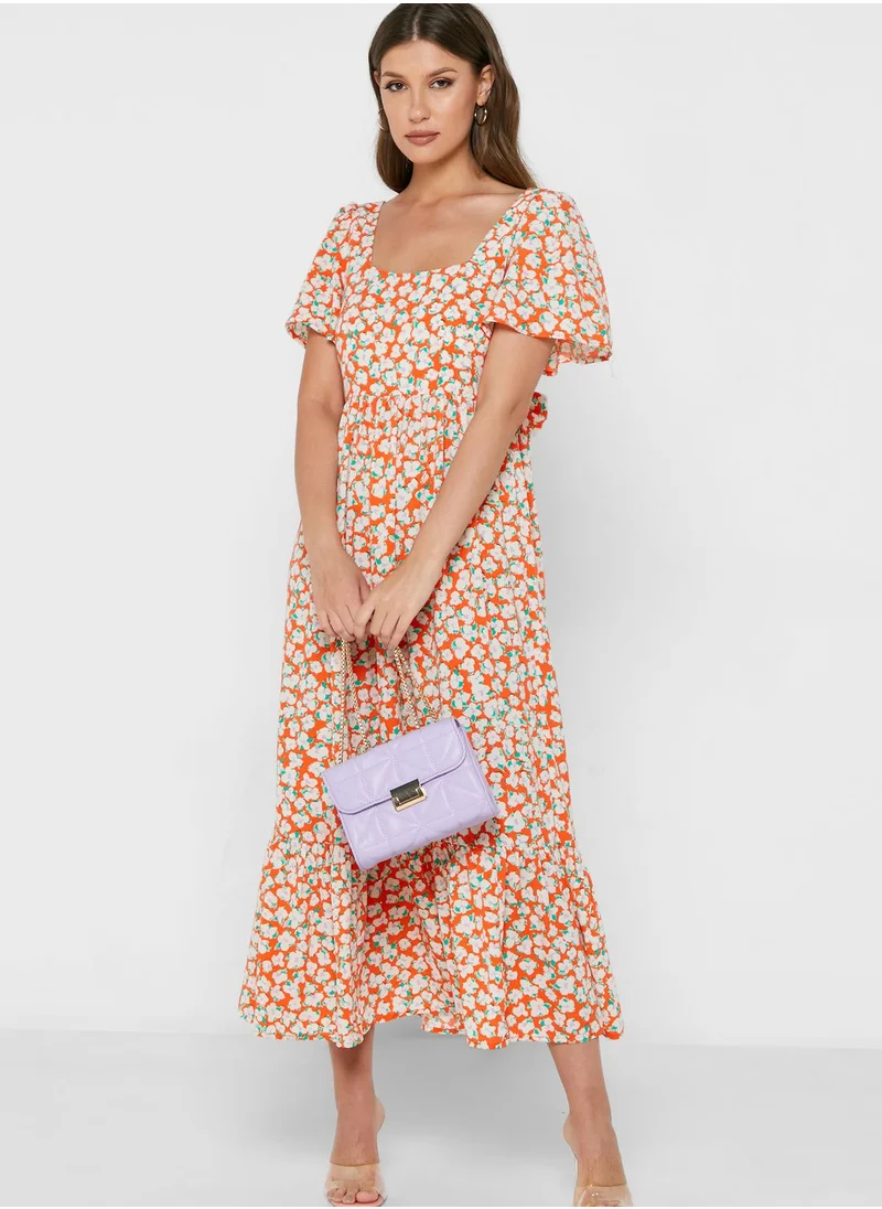 VERO MODA Square Neck Printed Dress