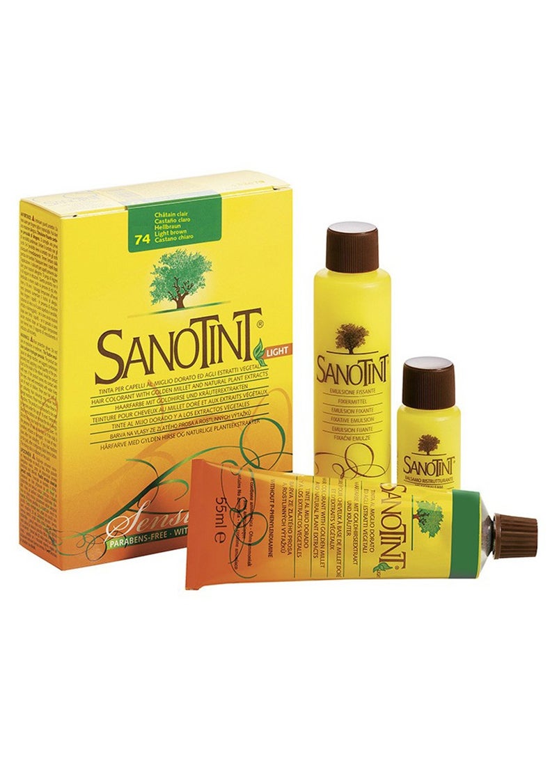 Sanotint - Sensitive Hair Color Light Brown 74 - Natural Permanent Hair Dye, 125 ml - Image 1