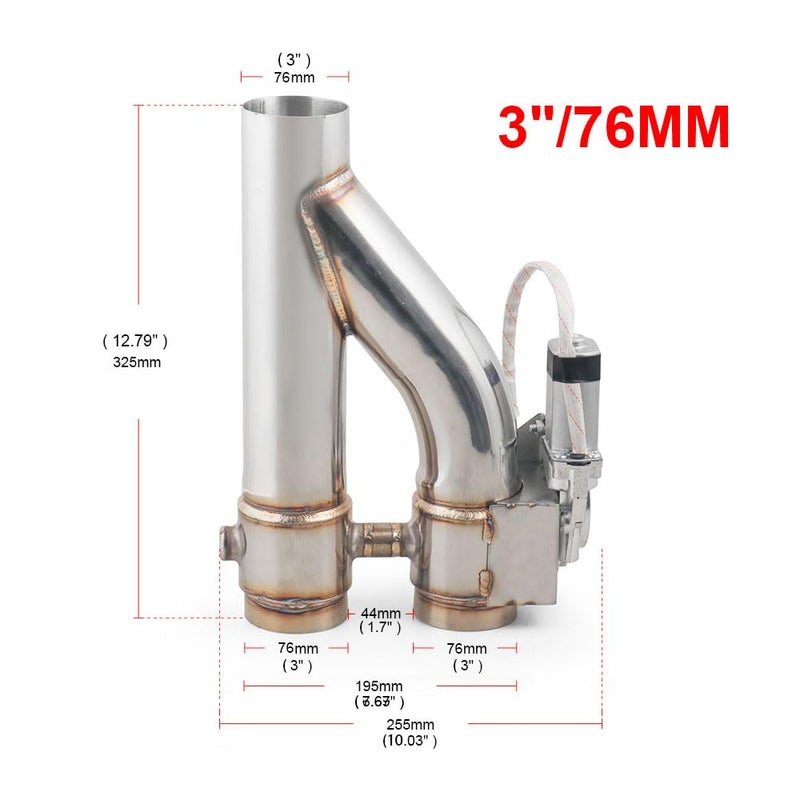 Dyno Racing Universal 3 Inch Stainless Steel Exhaust Pipe Kit - Image 4