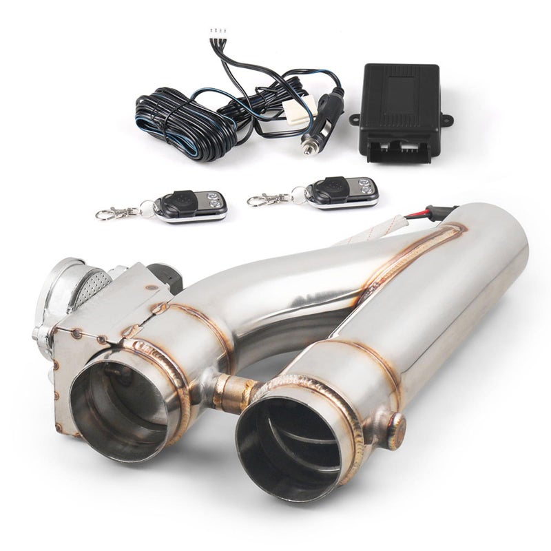 Dyno Racing Universal 3 Inch Stainless Steel Exhaust Pipe Kit - Image 1