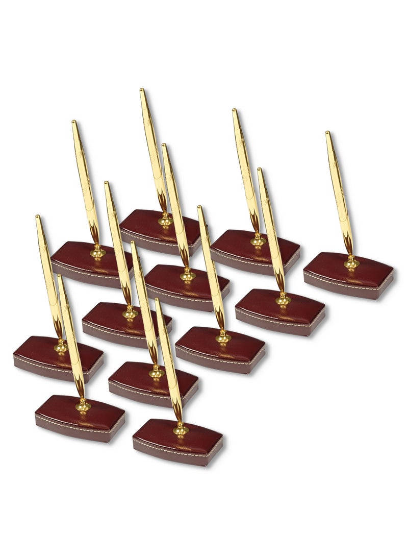 FIS مجموعة من ورق النشاف وحامل أقلام وحامل أقلام من الجلد الصناعي من شركة FIS Executive Conference Room - لون عنابي - FSDSCONFRSETBU - Image 4