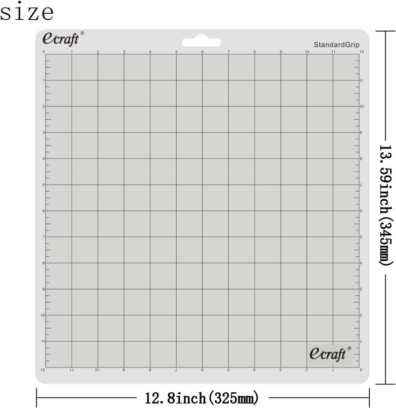 ecraft StandardGrip Cutting Mat for Silhouette Cameo 5/4/3/2/1: 12X12inch Non-Slip Square Gridded Transparent Quilting Cut Mats Replacement Accessories for Silhouette Cameo. - Image 2
