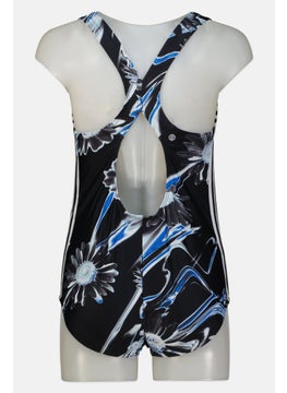 Adidas Women Plus Size Graphic Print One Piece Swimwear, Black  - Image 2