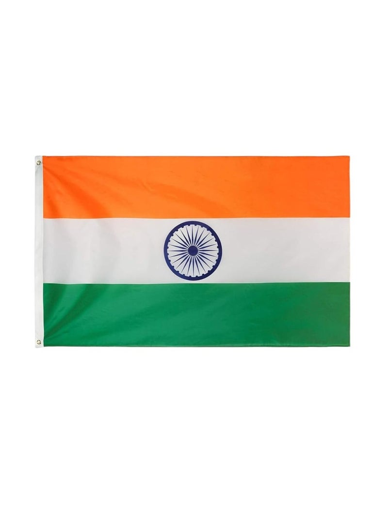 PRINTSHOP4ME Eye-Catching 3x5ft Outdoor Or Indoor Flag For Sport Events And Home-Polyester-Size 90x150cm-Perfect For Sports Fan India Flag  - Image 1