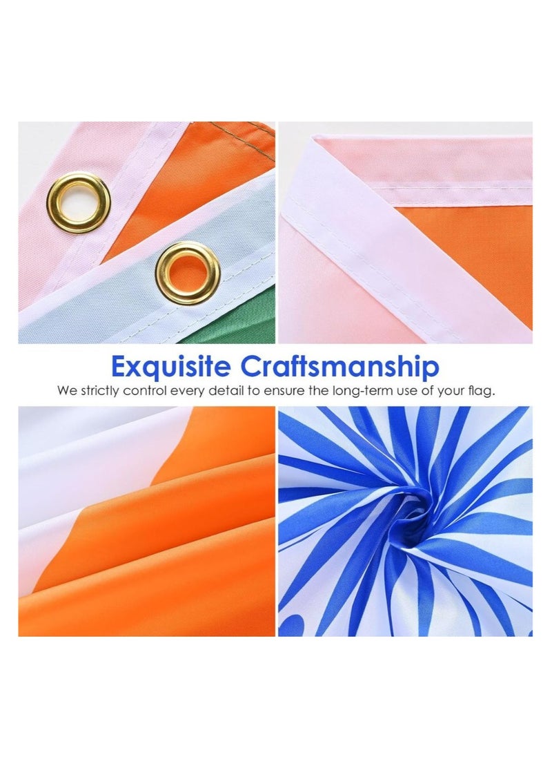 PRINTSHOP4ME Eye-Catching 3x5ft Outdoor Or Indoor Flag For Sport Events And Home-Polyester-Size 90x150cm-Perfect For Sports Fan India Flag  - Image 5