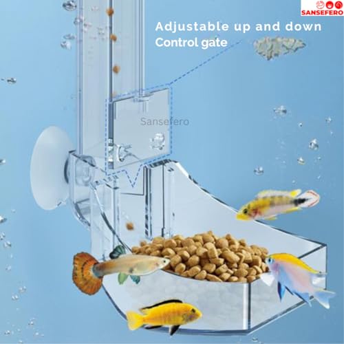 SANSEFERO Premier Acrylic Plants New Fish Feeder For Small Fish And Shrimp Fish Tank Directional Feeding Tube (F-29) For Aquarium Fish Feeder Kit Size 29 Cm In Hight Tanks - Image 4