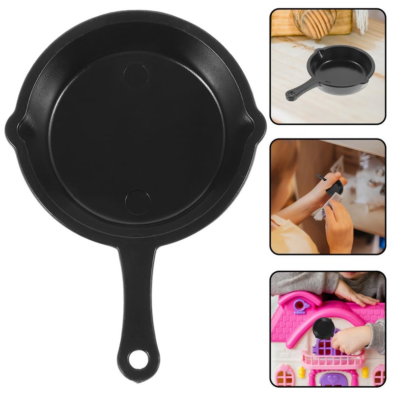Miniature Dollhouse Kitchen Mini Frying Pans 10Pcs Lightweight Plastic Decor DIY Crafts - Image 5