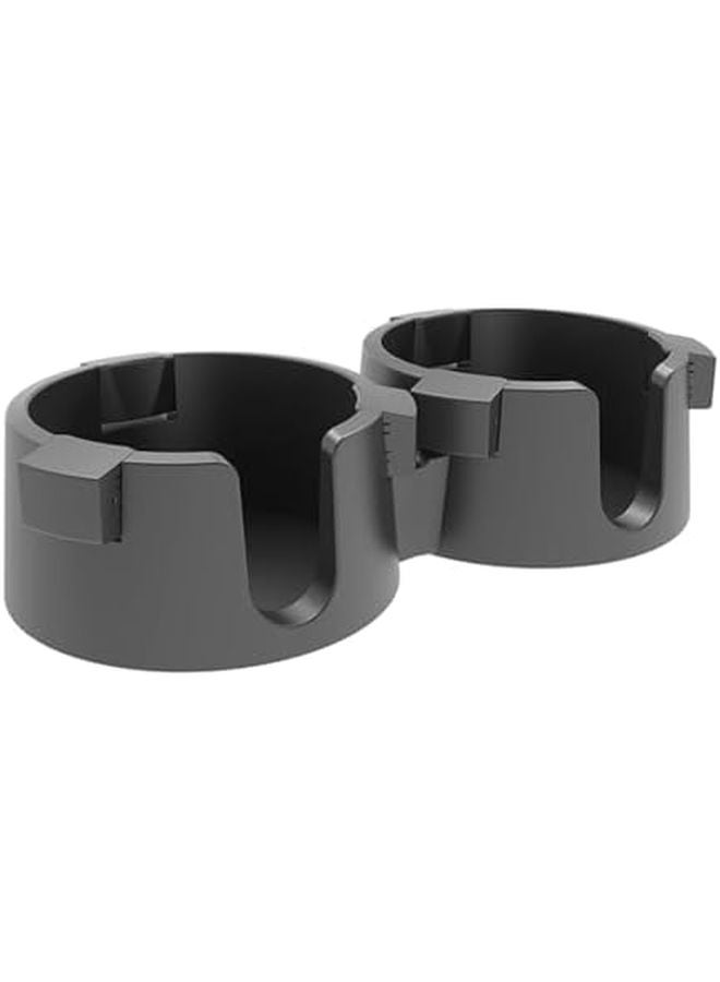 حامل الكوب المزدوج الأسود للمكتب مع لاصق قوي مضاد للانسكاب لحامل زجاجة المشروبات - Image 5